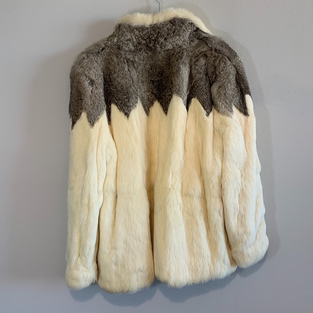 Vintage Watson's White/Cream/Grey Fur Jacket